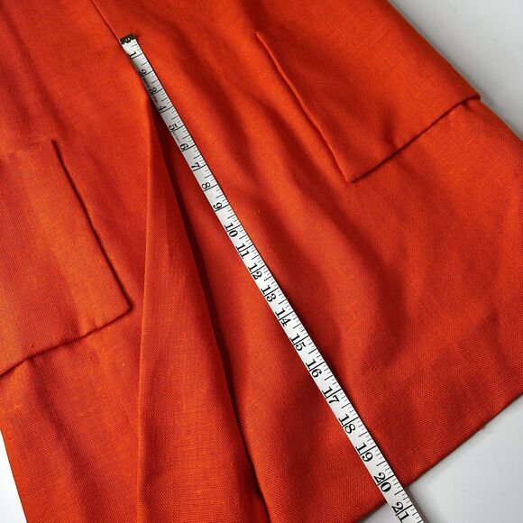 60s Vtg Mr Mort by Stan Herman Mod Shift Dress Sz 9 Tomato Red Orange Deadstock - Picture 10 of 16